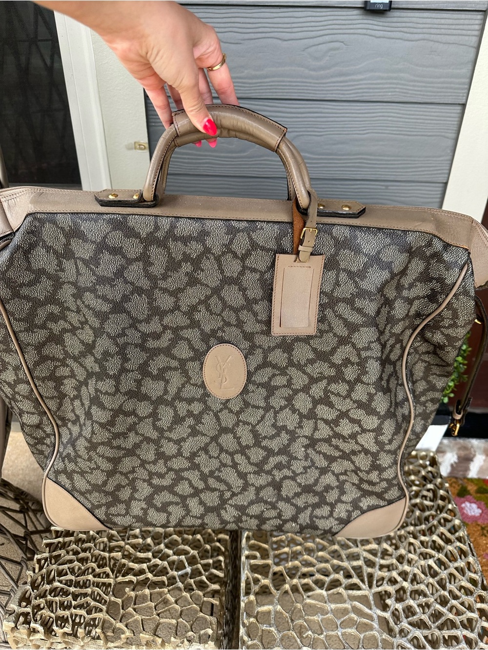 YSL Giraffe Canvas Travel Bag